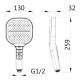 Лейка для душа Esko SPL1403SQ, хром