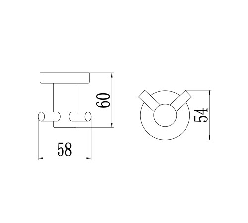 Крючок для ванной комнаты Savol S-005654H, черный