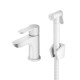 Смеситель для раковины с гигиеническим душем Prohanss P64.12.08, белый