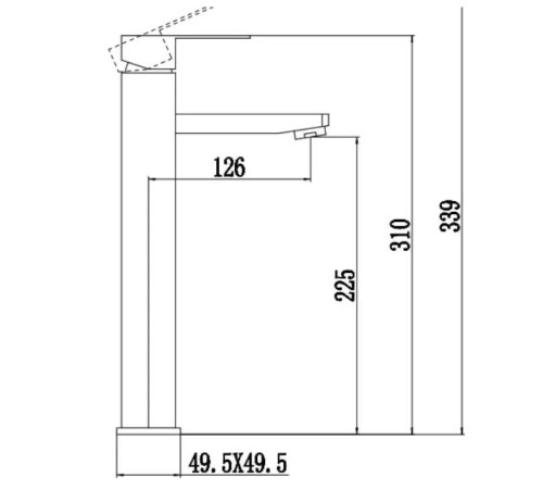 Смеситель для раковины Fmark FS8111Q, графит