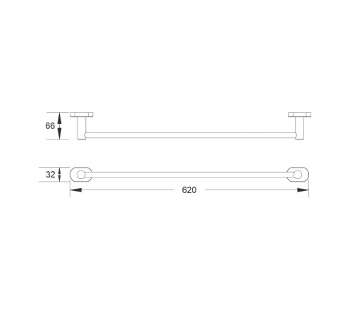 Полотенцедержатель BELZ B90001, хром