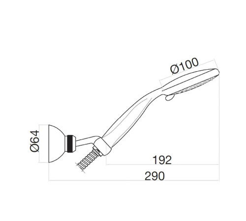 Душевой гарнитур Webert AC0489015, хром