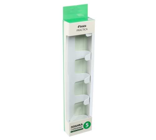 Планка с пятью крючками FIXSEN PRACTICA FX-805W-5, белый