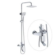 Душевая система Rose R1336, белый/хром