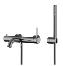 Смеситель для ванны Knotlor SS-23/GM, вороненая сталь