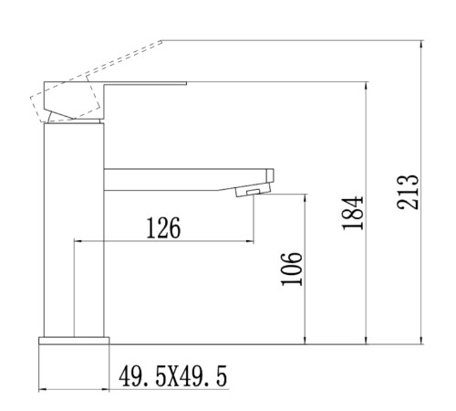 Смеситель для раковины Fmark FS8101H, черный