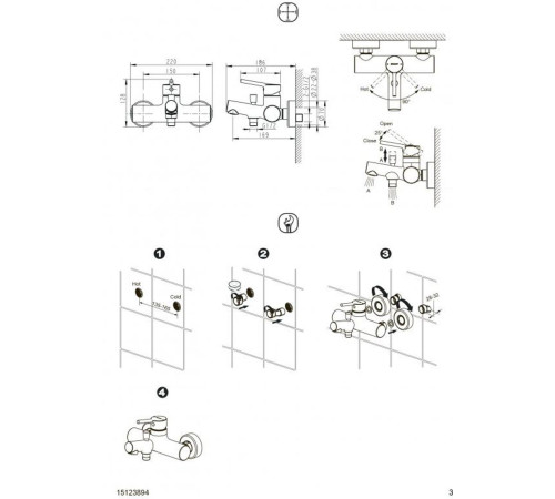 Смеситель для ванны Bravat Palace F6172217CP-01-RUS, хром