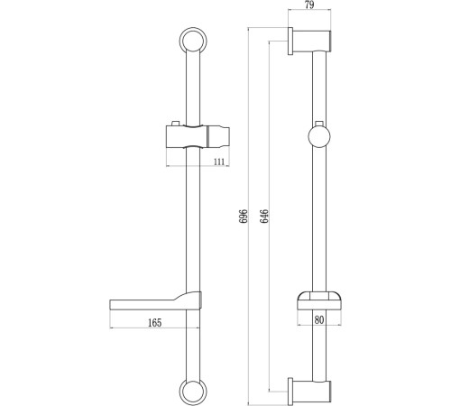 Душевая штанга Fmark FS90666H, черный