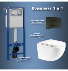 Комплект Maretti 3 в 1: унитаз EA10PBM73-844, инсталляция AC11P5211, кнопка AC12KA-560