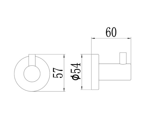 Крючок для ванной комнаты Savol S-005653, сатин