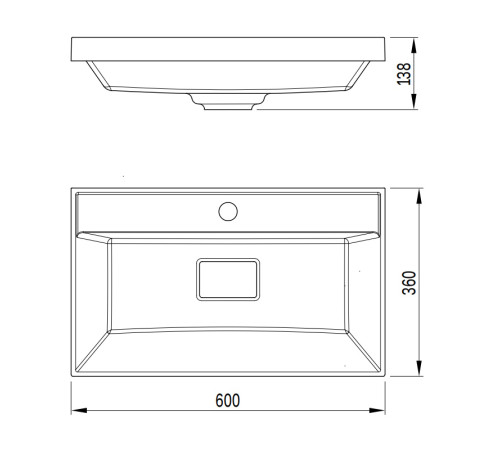 Раковина Florentina Астория Slim 60 см 10.175.0600.001, белый