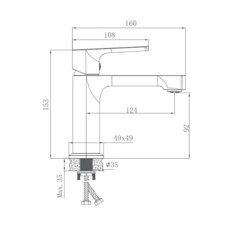 Смеситель для раковины Haiba HB10512-7 черный