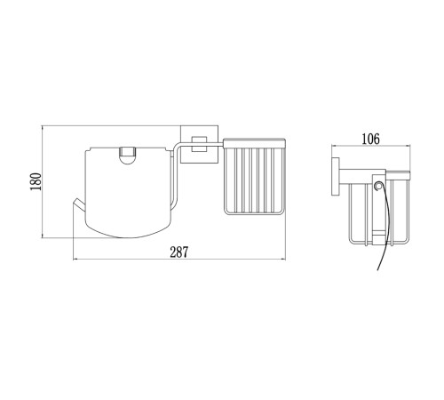 Держатель для туалетной бумаги и освежителя Savol S-L06551C, бронза