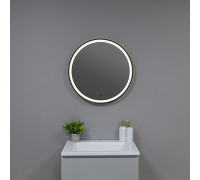 Зеркало Silver Mirrors Делуна/Deluna D800 TX (алюм. профиль, цвет черный, бесконтактный сенсор)