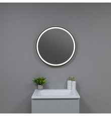 Зеркало Silver Mirrors Делуна/Deluna D800 TX (алюм. профиль, цвет черный, бесконтактный сенсор)