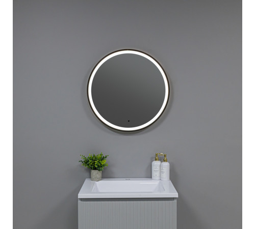 Зеркало Silver Mirrors Делуна/Deluna D800 TX (алюм. профиль, цвет черный, бесконтактный сенсор)