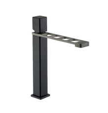 Смеситель для раковины Webert ONE-X OX830402441, черный/сталь