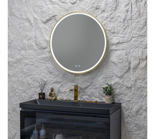 Зеркало Silver Mirrors Делуна/Deluna D700 2.2 (TX,алюм. профиль, цвет золото, подогрев, сенсорный выключатель)