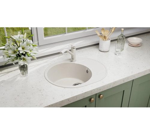 Кухонная мойка Ulgran Quartz Nora 585-01, жасмин