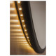 Зеркало Dreja SHINE 80х80 см, метал. рама, черный, беск. сенсор,  LED-подсветка, диммер