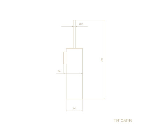 Ершик для унитаза Knotlor TB105BS, сталь