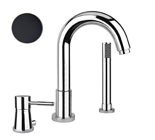 Смеситель на борт ванны Webert Rimini RI850701560, черный