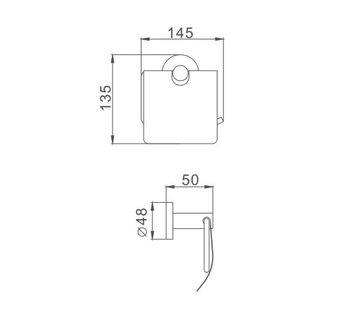 Держатель для туалетной бумаги Haiba HB8703, черный