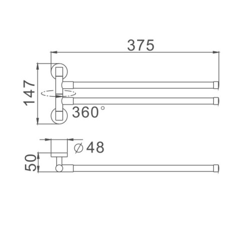 Полотенцедержатель D-Lin D253111, черный