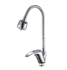 Смеситель для кухни с гибким изливом и режимом душ FRAP F4302-B, хром