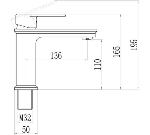 Смеситель для раковины Savol S-600301, хром
