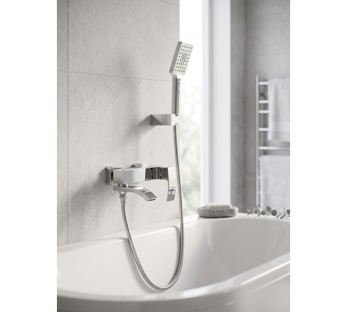 Смеситель для ванны Grocenberg GB8007WC, белый, хром