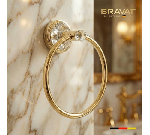 Кольцо для полотенец BRAVAT D7286G-SW, золотой