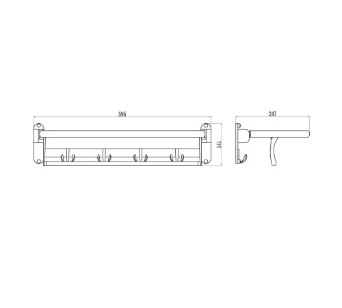 Полка для полотенец Savol S-004099, хром