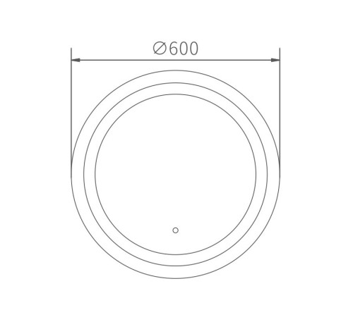 Зеркало с LED подсветкой Haiba HB662, 60x60
