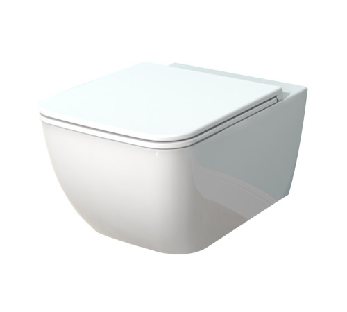 Унитаз подвесной SMARTFLOW VIGENTE безободковый с микролифтом SMF811-WH, белый