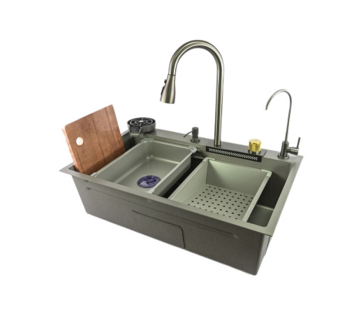 Многофункциональная кухонная мойка Fmark FSC003T, серый