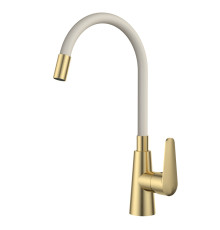 Смеситель для кухни с гибким изливом ESKO K48GW, золото