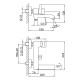 Смеситель для ванны FRAP F3275-6, черный