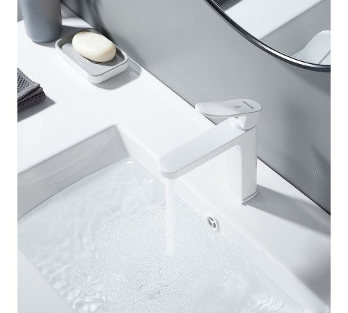 Смеситель для раковины Shevanik S4501C, белый