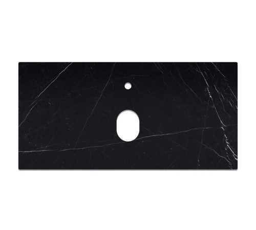 Столешница La Fenice Granite Black Olive Light Lappato Terra 100 см, черная