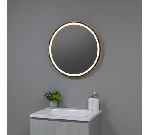 Зеркало Silver Mirrors Делуна/Deluna D800 TX (алюм. профиль, цвет черный, бесконтактный сенсор)