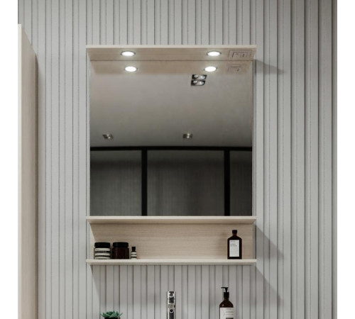 Зеркало Бриклаер ЧИЛИ 70 см, светлая лиственница