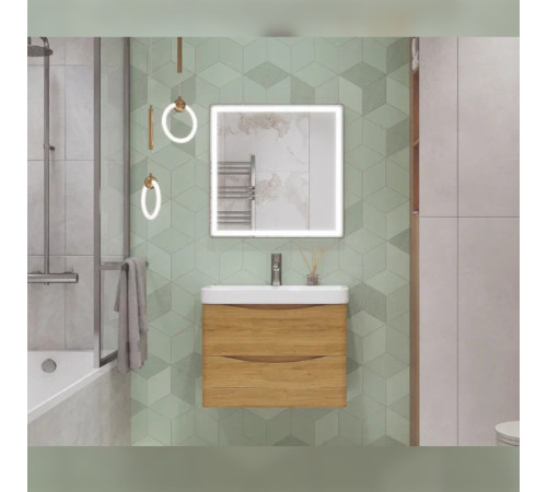 Тумба под раковину подвесная Velvex Clay tp.CLA.9595.70.2Y дуб верона, 70 см