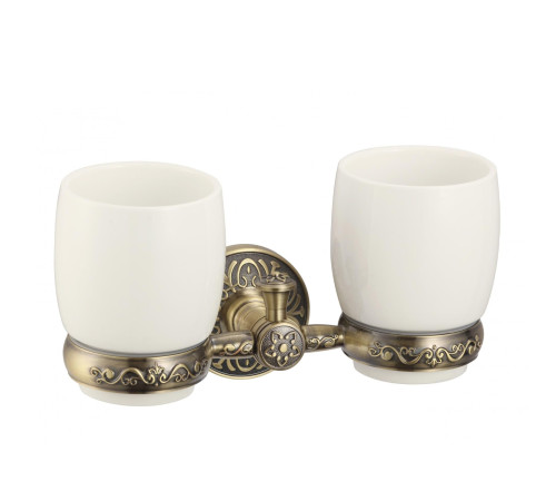 Стакан для ванной комнаты двойной Savol S-005868C, бронза