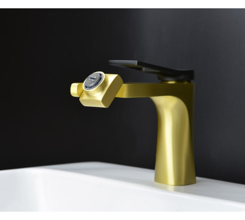 Смеситель для раковины Bronze de Luxe Element EL02XGB, матовое золото