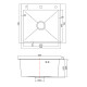 Мойка для кухни Fmark FSC5050Q, матовое золото