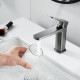 Смеситель для раковины Raffine F0199T, оружейная сталь