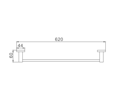 Полотенцедержатель Haiba HB8601, хром