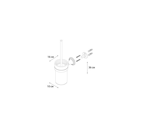 Ерш для туалета Fixsen Luksor FX-71613B