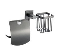Держатель для туалетной бумаги и освежителя Savol S-L06551Q, графит